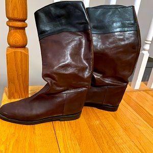 Tall equestrian style boots